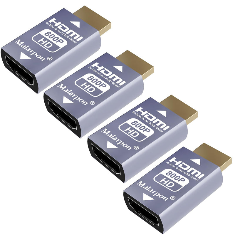 Hdmi Edid Emulator Passthrough 3rd Generrtion Aluminum fit Headlesskeep The EDID of The Monitor Active Switches and Extenders 1280x800@59Hz 4P HDMI EDID 800-4P