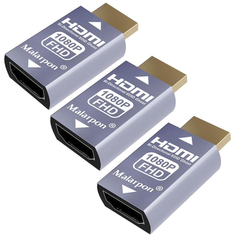 Hdmi Edid Emulator Passthrough 3rd Generrtion Aluminum fit Headlesskeep The EDID of The Monitor Active Switches and Extenders 1920x1080@59Hz 3P HDMI EDID 1080-3P