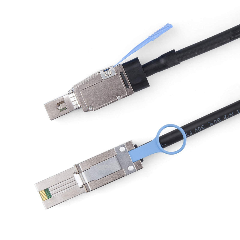SFF-8644 to Mini SAS SFF-8088 HD Cable, 6Gbps External 26Pin SAS2.0 Hybrid Cable Attached SCSI for Raid Systems, DataCenter, Servers, Workstations and Desktops, 100-Ohm, 1.5-Meter(4.9-ft) SFF-8644 to SFF-8088 1.5m