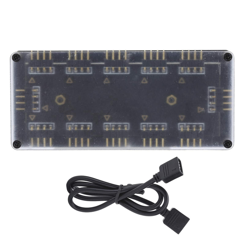 12V 4-pin RGB LED Splitter 11-Port Hub RGB Controller HUB Controller for PC Computer Desktop Motherboard