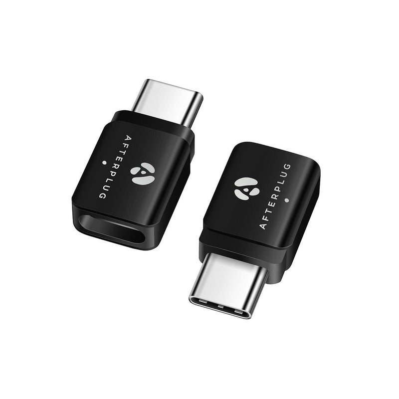 Afterplug USB C Extender Adapter [2 Pack], 10Gbps USB Type C Extension Female to Male for Otterbox Lifeproof case, Thunderbolt 3/4 Compatible for MacBook Pro Air, iPad Pro, Samsung Galaxy, DJI Black