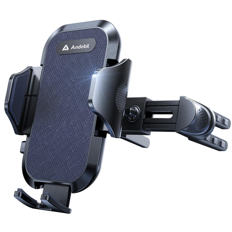andobil Universal Car Phone Holder [Round Vent Friendly] Phone Mount for Car Circle Vent, Sturdy Clip 360° Rotation Cell Phone Car Holder Mount for Ford Mercedes Benz Toyota fit iPhone Samsung Blue