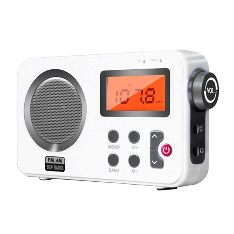 Radio - Shower Radio Speaker, AM/FM Radio with LCD Display, Portable Stereo Radio with Earphone Port for Home, Beach, Hot Tub, Bathroom