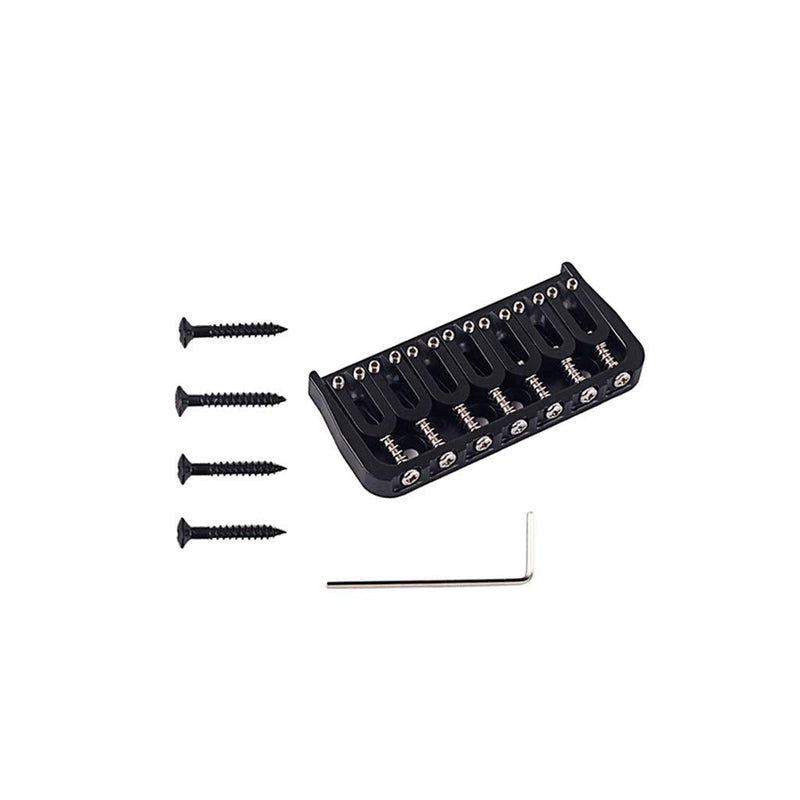 [AUSTRALIA] - Alnicov Electric Guitar 7 String Saddle Bridge，for Guitar Hardtail Bridges Replacement Part Black 