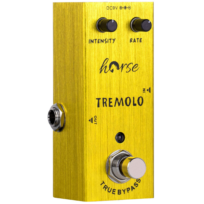 [AUSTRALIA] - Tremolo Pedal, Horse Electric Guitar Effects Pedals Mini Single Type DC 9V True Bypass (Yellow) Yellow 