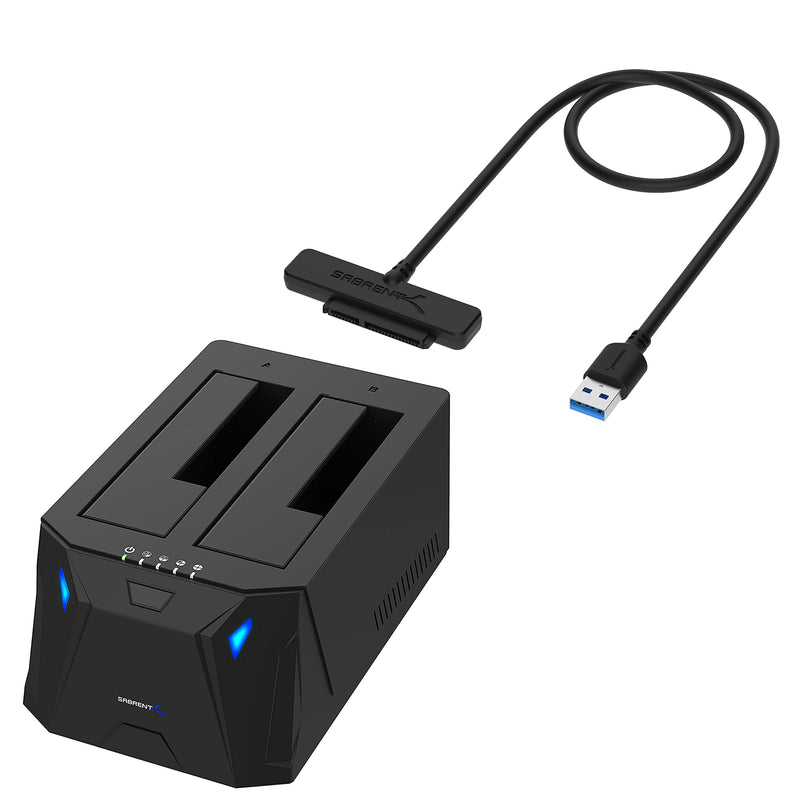 Sabrent USB 3.0 to SATA I/II/III Dual Bay External Hard Drive Docking Station + USB 3.0 to SSD / 2.5-Inch SATA I/II/IIIHard Drive Adapter