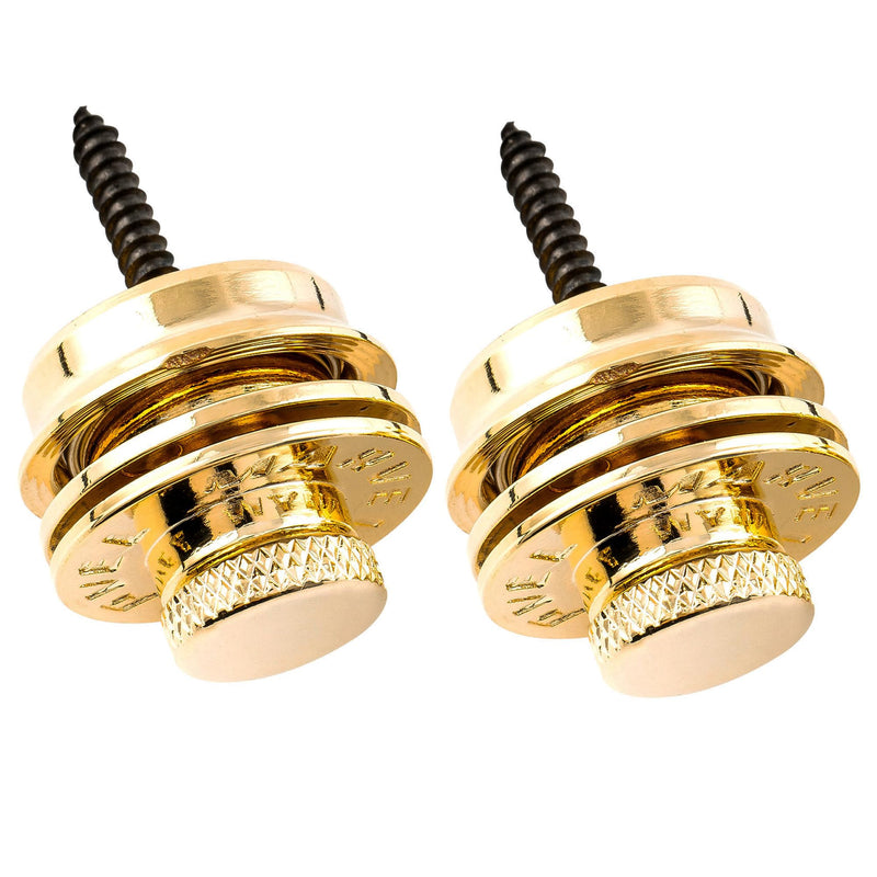 [AUSTRALIA] - Musiclily Pro Heavy Duty Guitar Strap Locks Security Straplocks System for Fender Strat/Tele Electric Acoustic Guitar or Bass, Gold (Set of 2) 