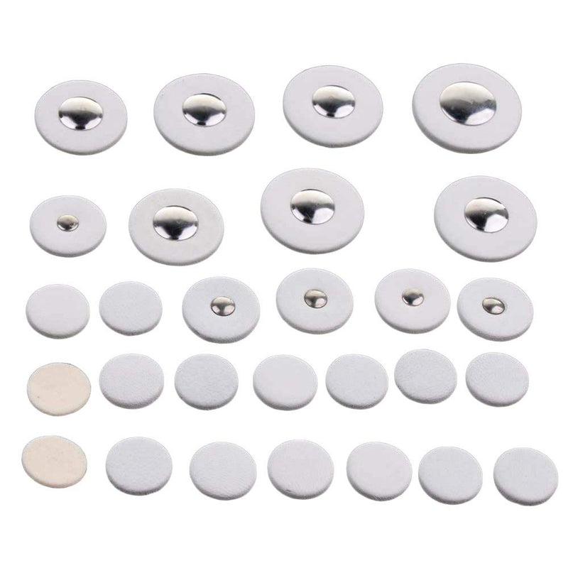 28 Pieces Clarinet Pads Replacement Set Bass Clarinet Woodwind Instrument Pads White 16MM-30.6MM
