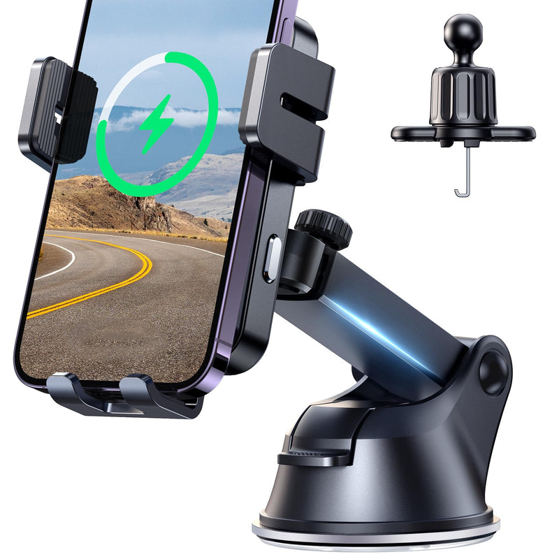 JOYROOM Wireless Car Charger,15W Qi Fast Charging Car Charger Phone Holder Mount, Auto-Clamping Alignment Windshield Dashboard Air Vent Cell Phone Holder for iPhone 16 Pro Max/15 Pro,Samsung S24/S23 | Auto-Clamping Alignment Car Mount Windshield Dashbo...