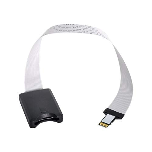 cablecc Micro-SD TF Memory Card Kit Male to SD Female Extension Soft Flat FPC Cable Extender 25cm