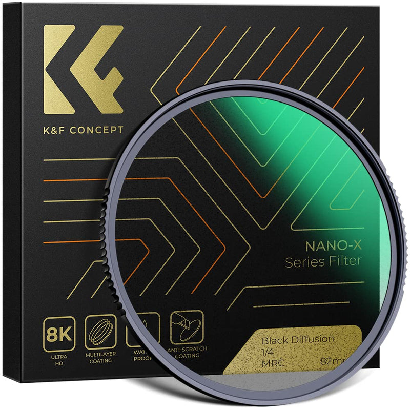 [AUSTRALIA] - K&F Concept 67mm Black Diffusion 1/4 Filter Mist Cinematic Effect Filter with 28 Multi-Layer Coatings Waterproof/Scratch Resistant for Video/Vlog/Portrait Photography Screw in 