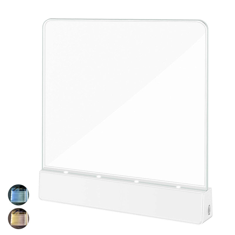 Sgzshsld Book Light,Battery Powered Flat Plate led Book lamp,Brightness Adjustable,2 Color Temperature,Kids Book Light for Reading in Bed at Night Clip on Book Lovers Gifts (Warm) Warm