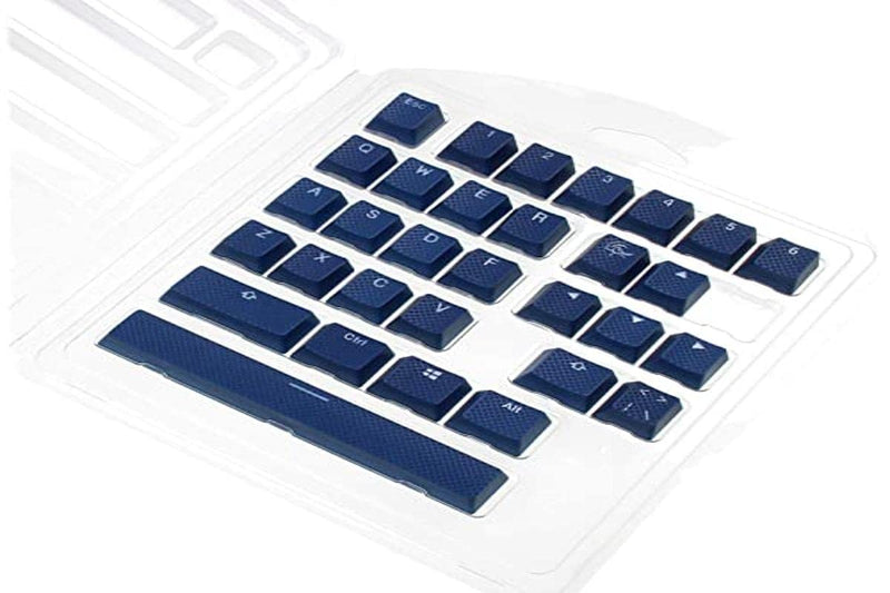 Ducky Keycaps 31 Set of Rubber Double Shot Backlit for Keyboards or MX Compatible - 31 Keycap Set - Navy