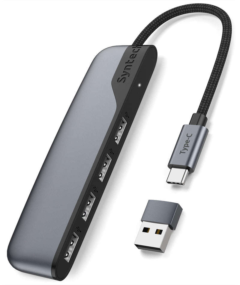USB C to USB Hub 4 Ports, Syntech Type C to USB 3.0 Hub with a USB C to USB Adapter (USB 2.0), Thunderbolt 3 to USB Hub Compatible with Thunderbolt 4 MacBook Pro, iPad Pro, iMac, Surface 0.5ft