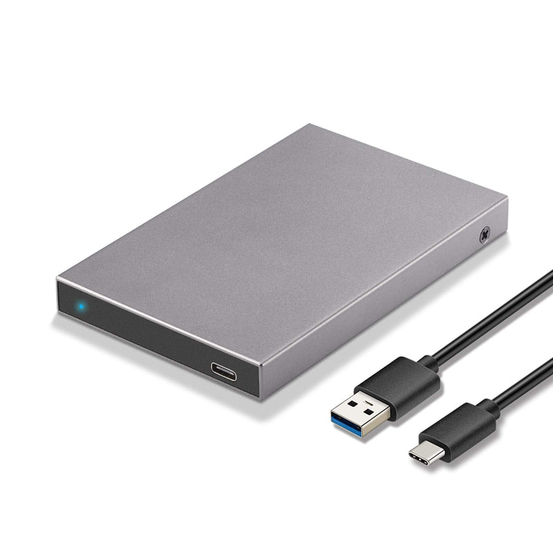SSK Aluminum 2.5" Hard Drive Enclosure USB C 3.1 Gen 2(6Gbps) to SATA External HDD Case Adapter for 2.5 inch 7 9.5mm SATA III HDD SSD with UASP Compatible with WD Seagate Samsung PS4 Xbox