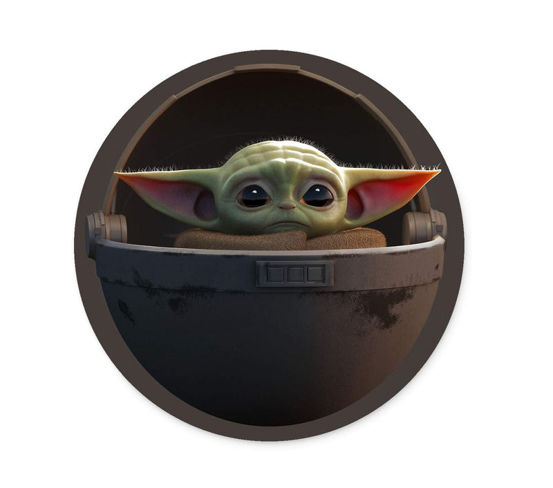 Baby Yoda Mouse Pad, Non-Slip Rubber Gaming Mouse Pad, Office Round Mouse Pad Baby Yoda #4