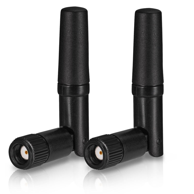 Eightwood Small WiFi Antenna Dual Band 2.4GHz 5GHz RP-SMA Antenna (2-Pack) | WiFi Antennas for PC Desktop Motherboard, PCIe WiFi Bluetooth Card, Wireless Router, Back Up Camera 2-pack antenna