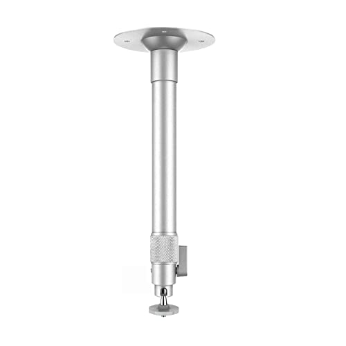 Tuimen Projector Mount, Projector Mount Drop Ceiling Extandable Length 11.8" - 18.89", Universal Projector Mount with Adjustable Projection Angle for DLP Projectors Silver
