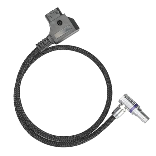 RED® Komodo™ Right-Angle to D-tap&P-tap Cable Made with Super Soft Wire and Protected with Techflex Braid 18.1inches(Power Cable)
