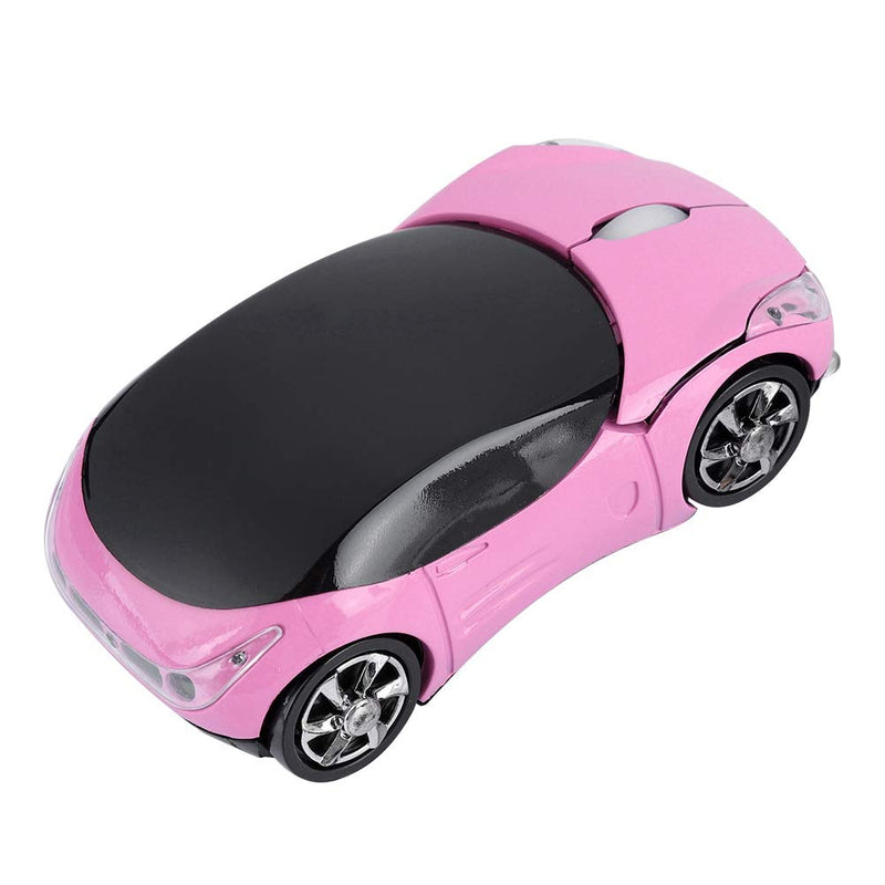 2.4G Wireless Car Shape Optical Mouse, for Mac/ME/Windows PC/Tablet Gaming Office, 1600DPI, Plug & Play(Pink) pink