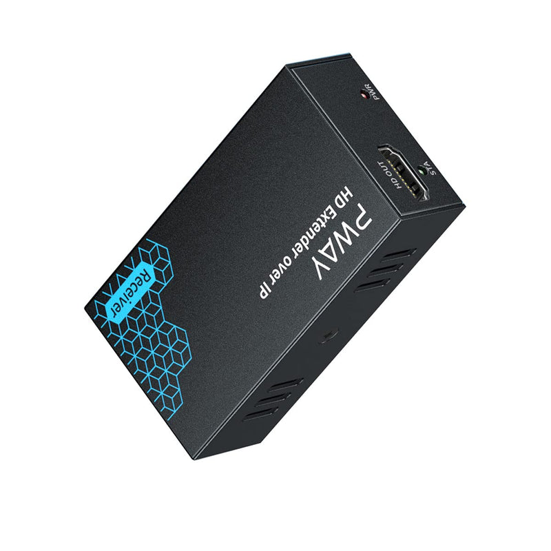 [AUSTRALIA] - PWAY HDMI Extender Receiver RX Only 500ft by Cat5e/6, Over IP/TCP One to Multiple Monitors by Ethernet Switch, Full HD 1080P@60Hz Video Extended 1080p 500ft RX Only 