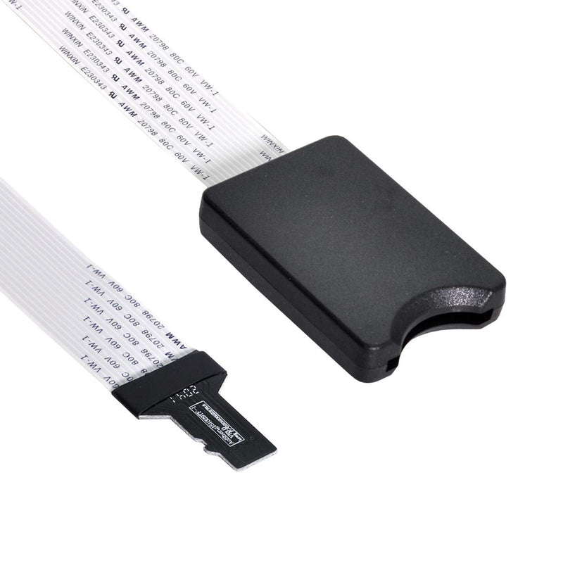 CY Memory Card Kit Micro-SD TF Male to SD Female Extension Soft Flat FPC Cable Extender 25cm