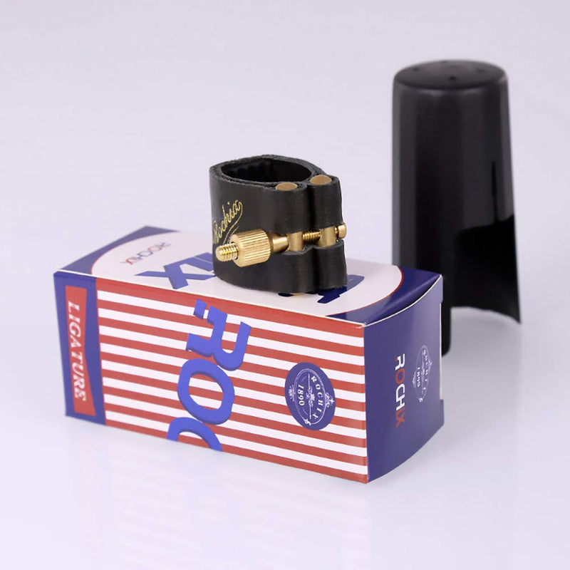 Rochix Genuine Leather Ligature and Plastic Cap for Bb Clarinet clarinet genuine leather ligature