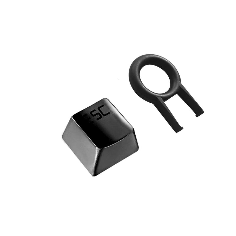 Fitlink Stainless Steel Metal Keycaps with Key Puller for Mechanical Keyboard Cherry Mx Switch(Esc) (Black) Black