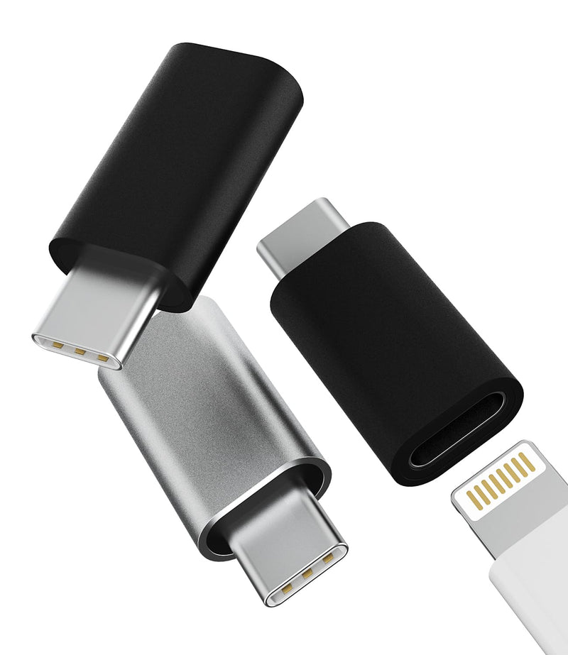 3Pack,Lightning Female to USB C Male Adapter,Compatible with Apple iPhone 15 Pro Max Plus iPad 10、Air4/5、Mini6 Galaxy Note S10 S20 S21 Google Pixel Charging Type C Charger Connector Cable