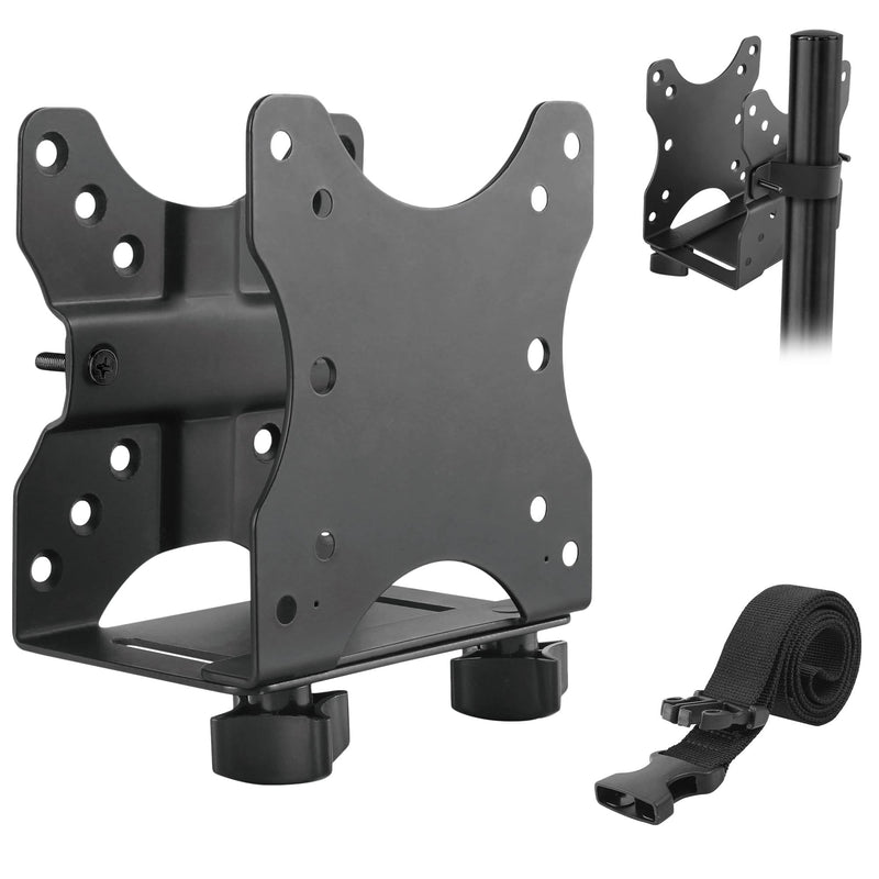 Mount-It! Adjustable Thin Client Mini PC Mount – Under Desk, Wall, Pole, or VESA Monitor Stand – Fits Mac mini, Small CPUs, Thin Clients, Docking Stations – Holds 11 lbs 0.67” - 2.8”