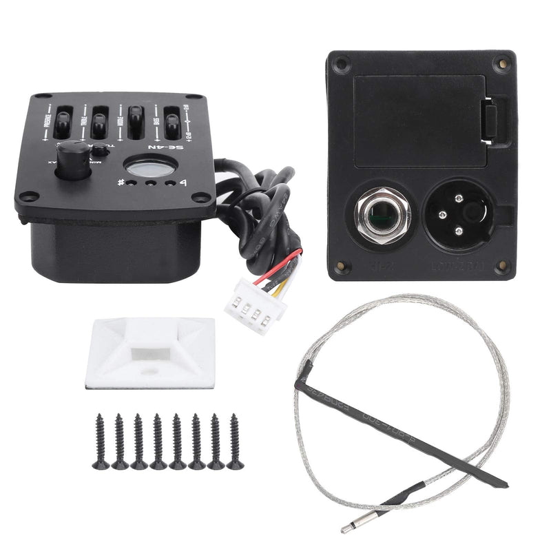 [AUSTRALIA] - 4 Band Equalizer Digital Tuner Pickup, EQ Equalizer Pickup Acoustic Guitar with LCD Display, 4 Band Preamp Musical Instrument Accessories SE?4N Electric Guitar EQ Pickups 