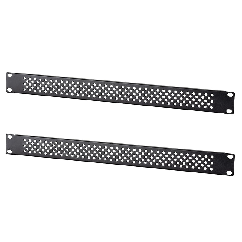 RIVECO 1U Vented Blank Panels for Rack & Cabinets Front Cover Panel 19-Inch Server & Network Rack Mount 2pcs Black