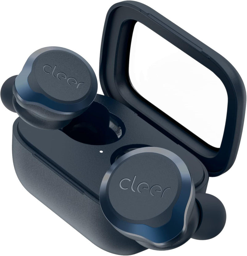 Cleer Audio Ally Plus II True Wireless Noise Canceling Earbuds, 33 Hours of Playtime, IPX4 Sweat Resistant, Crystal Clear Voice with Echo and Noise Canceling Mic, for iPhone & Android, Midnight Blue | Noise-canceling Mic, 33 Hours of Playtime, IPX4 Swe...
