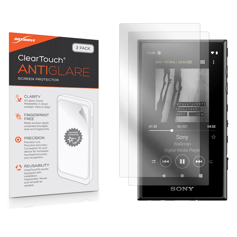 BoxWave Screen Protector Compatible with Sony Walkman NW-A105 (Screen Protector ClearTouch Anti-Glare (2-Pack), Anti-Fingerprint Matte Film Skin ClearTouch Anti-Glare (2-Pack)