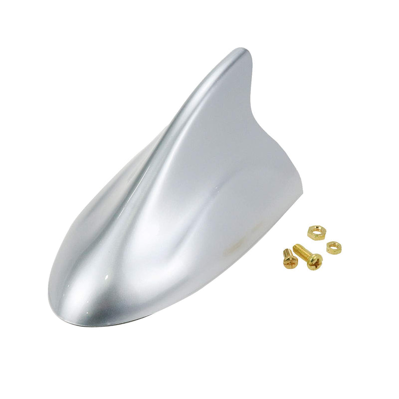[AUSTRALIA] - Modengzhe Auto Car Roof Mounting Shark Fin Shape Antenna Topper Compatible with Hyundai Car Models, Silver ABS Material, 6.8 x 3.4 inches 