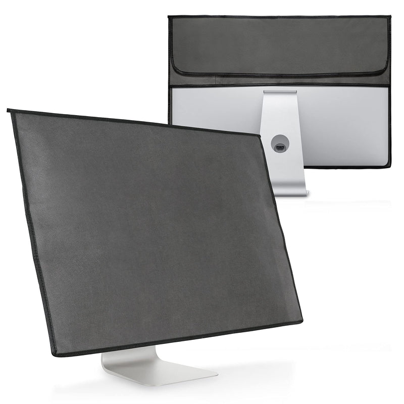 kwmobile Cover Compatible with 24-26" Monitor - 3-in-1 Case with Storage for Mouse, Keyboard - Dark Grey