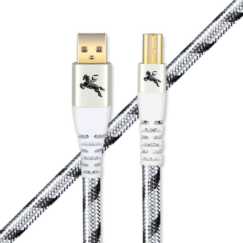 Audiophiles USB Printer Cable, USB-A to USB-B Printer Cable 2.0, HiFi DAC Type-A to Type-B OTG Audio Cable, Data Cable Digital Cable 4.9ft/1.5M USB B to USB A