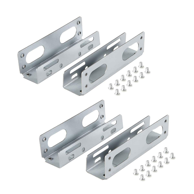 2 Pack HDD Hard Drive Metal Mounting Bracket Adapter, Convert Any 3.5 in HDD Into One 5.25 in Drive Bay 2Pack x3.5 HDD/SSD to 5.25 Metal