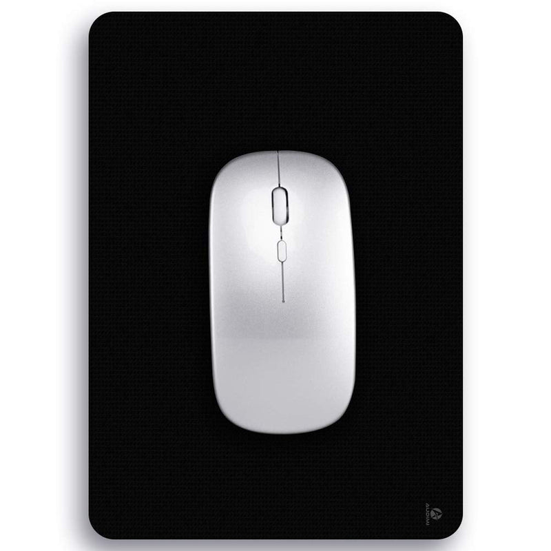 Small Mouse Pad 6 x 8 Inch, Audimi Mini Mouse Pad Thick for Laptop Wireless Mouse Home Office Travel, Portable & Washable (Black) Black