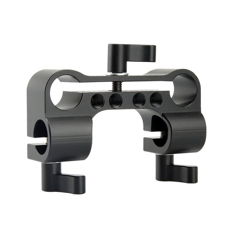 NICEYRIG 90 Degree Right Angle Rail Block to 15mm Dual Rod Clamp for 15mm Video Camcorder Camera Shoulder Support System - 167