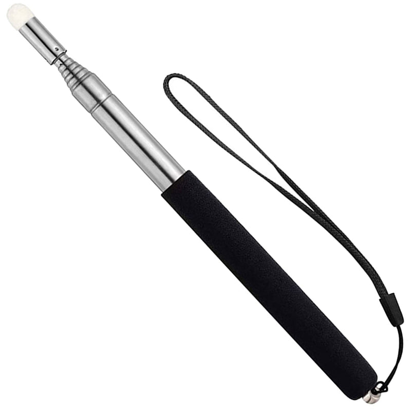VOVIGGOL Telescopic Teacher Pointer Stick with Hand Lanyard, Teaching Pointer for Classroom, Hand Pointer Extendable Pointer Stick Retractable Pointer Handheld Whiteboard Pointer (Black) Black