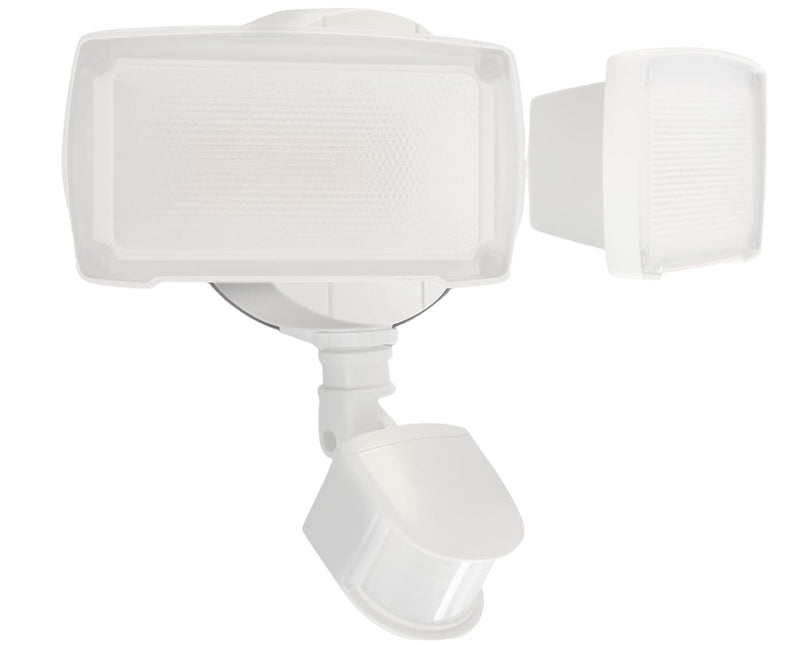 UME 19W LED Security Lights Motion Sensor Light Outdoor, 2000LM Motion Flood Light, 5000K, IP65 Waterproof, 2 Adjustable Head Motion Detector Security Light for Exterior,Outside,Garage,Yard(White) 1pack White