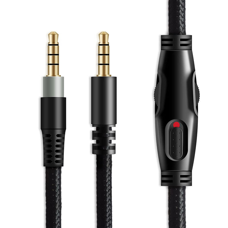 MJKOR Replacement Audio Aux Cable for HyperX Cloud Alpha and Cloud Mix Gaming headsets with Inline Mute & Volume Control (No Inline Mic) For Alpha-1.5M