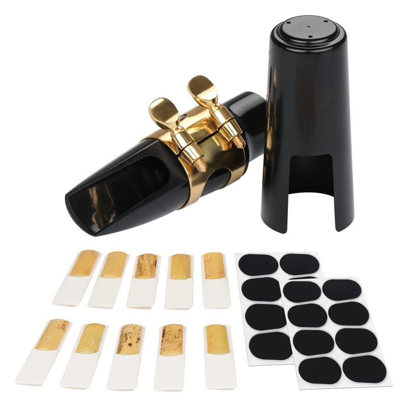 [AUSTRALIA] - 29 Pcs Alto Saxophone Mouthpiece Kit - Includes Metal Ligature 2.5 Reeds Cushions Pads and Plastic Cap #2-Mouthpiece Kit 