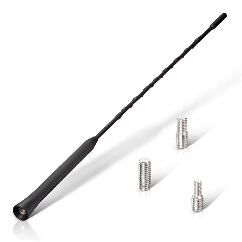 [AUSTRALIA] - Eightwood Universal Vehicle Antenna Replacement 16 inch, AM FM Roof Mount Car Radio Antenna Mast, Flexible Rubber Antennae with M4 M5 M6 Threaded Adapter 