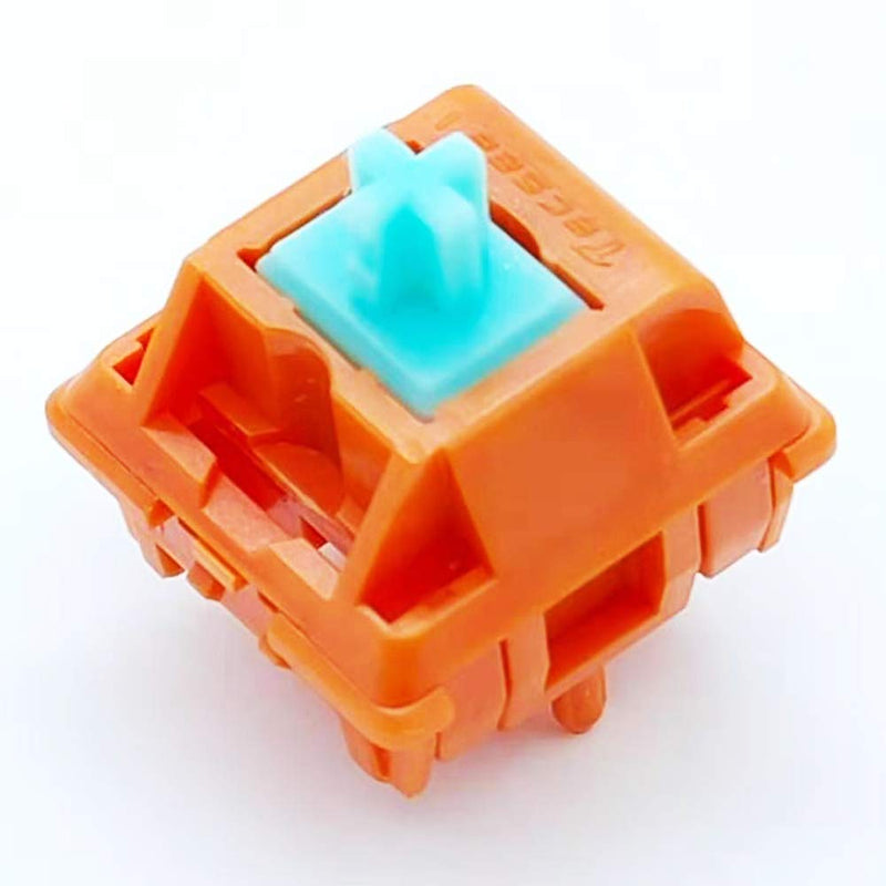 TECSEE Purple Panda PME Material Linear Keyboard Switches | Cherry-Style | Mechanical Gaming Keyboards | Long Stem | Plate Mounted | SMD 5 Pin RGB Switches for Backlit Keyboard (Carrot 90) Carrot 90