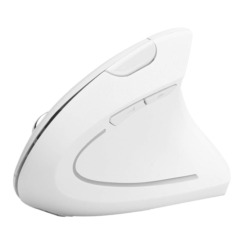 Ergonomic Vertical Mouse, 2.4G Wireless Optical Game Mouse, RGB Backlight, Adjustable 4-Level 2400DPI, 6 Button for PC/ Laptop Desktop(White)