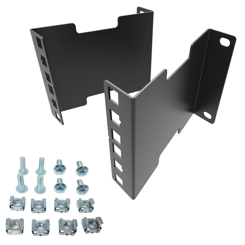 Jingchengmei 2U Server Rack Depth Extender - 4-Inch Deep -Recessed Rack Mount Adapter Kit for Network Rack (2UEXB) 2U High