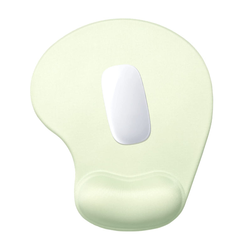 Hsurbtra Ergonomic Mouse Pad with Wrist Rest Support, Gel Mouse Pads with Non-Slip PU Base, Pain Relief Memory Foam Mousepad for Laptop PC, Cute Office Supplies Desk Decro Accessories Lake Green Medium