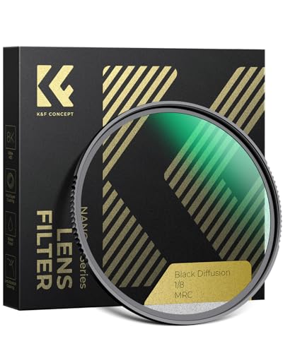 K&F CONCEPT 49mm Black Diffusion 1/8 Filter Mist Cinematic Effect Filter